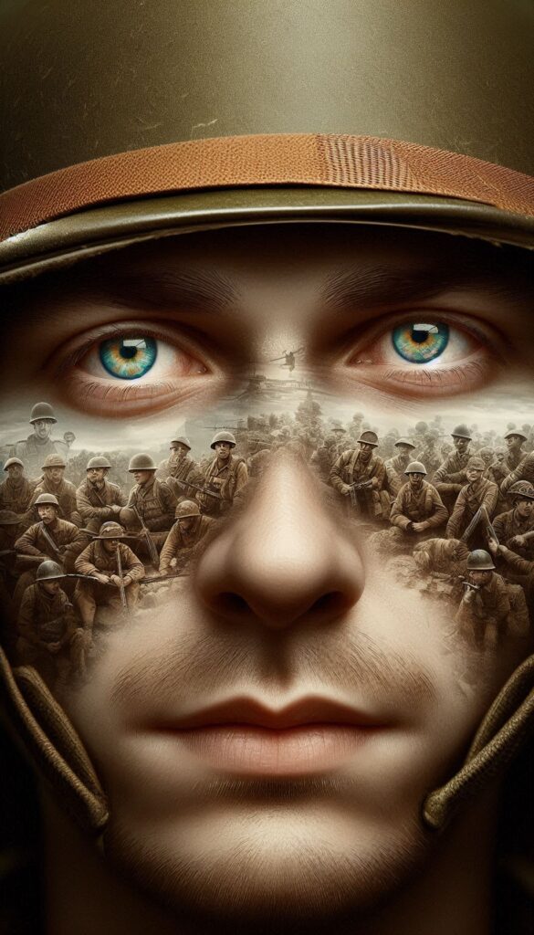 Reflective Soldier Portrait book cover 