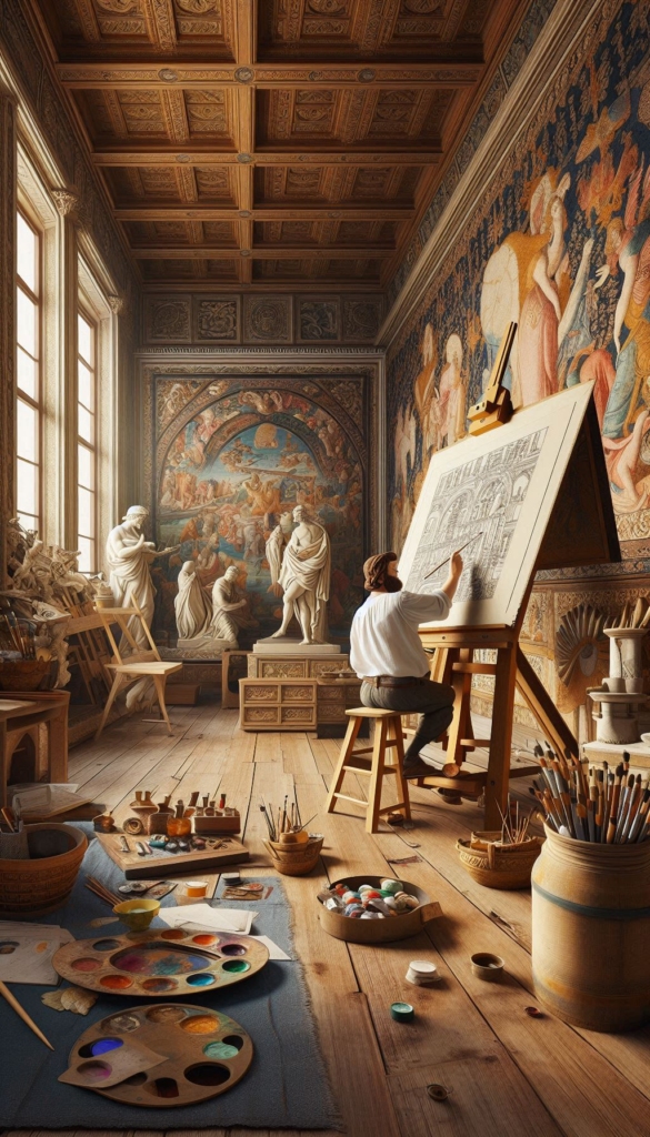 Renaissance Artist in His Workshop book cover 