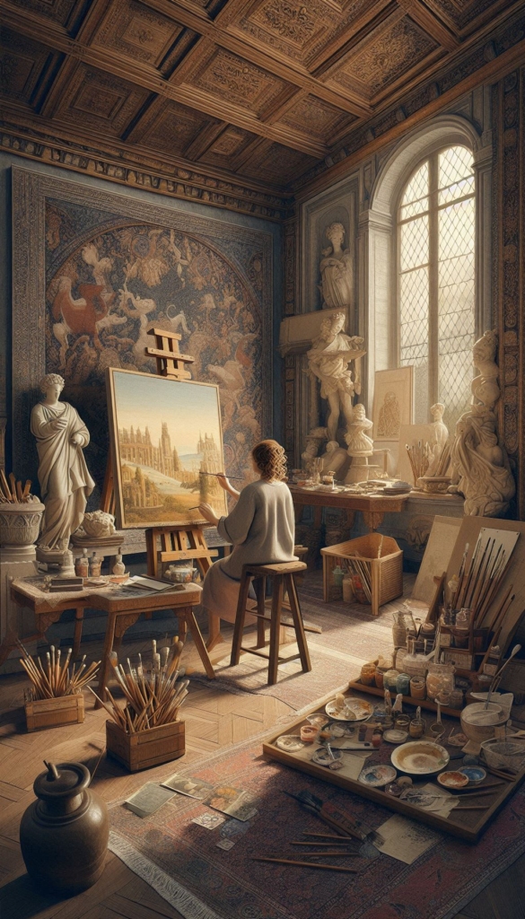 Renaissance Artist in His Workshop book cover