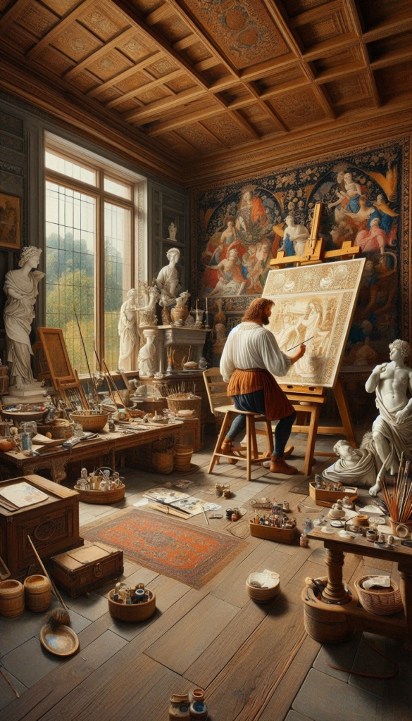 Renaissance Artist in His Workshop book cover 