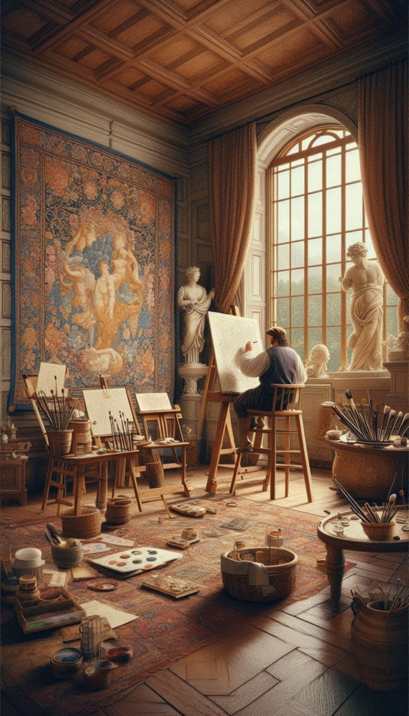 Renaissance Artist in His Workshop book cover 