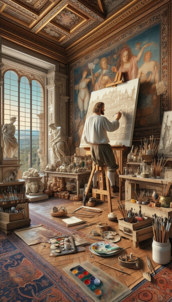 Renaissance Artist in His Workshop book cover