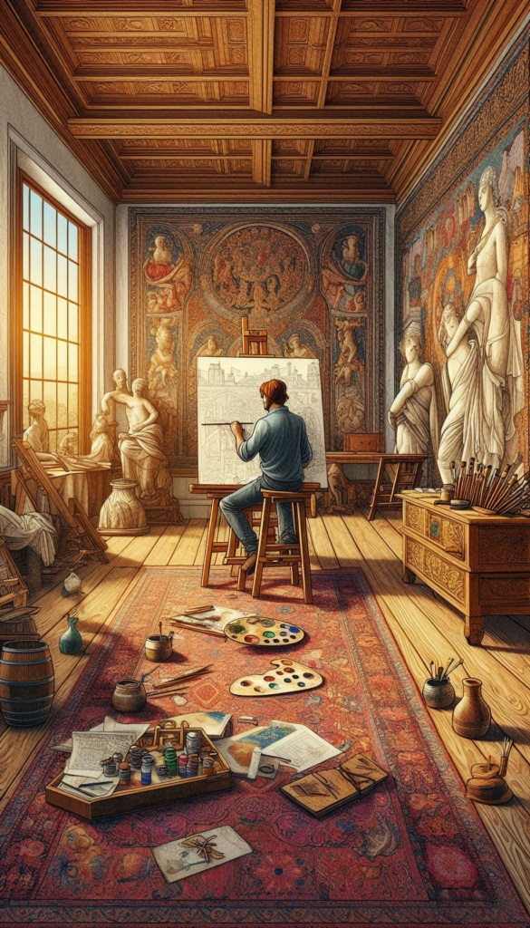 Renaissance Artist in His Workshop book cover