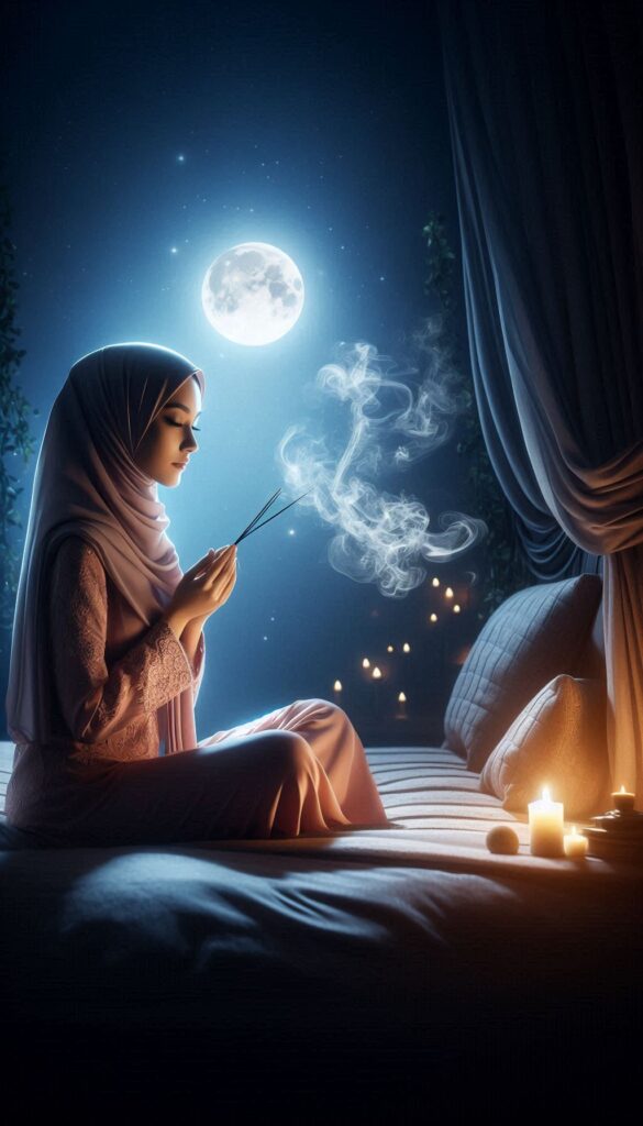 Romantic woman in a hijab book cover