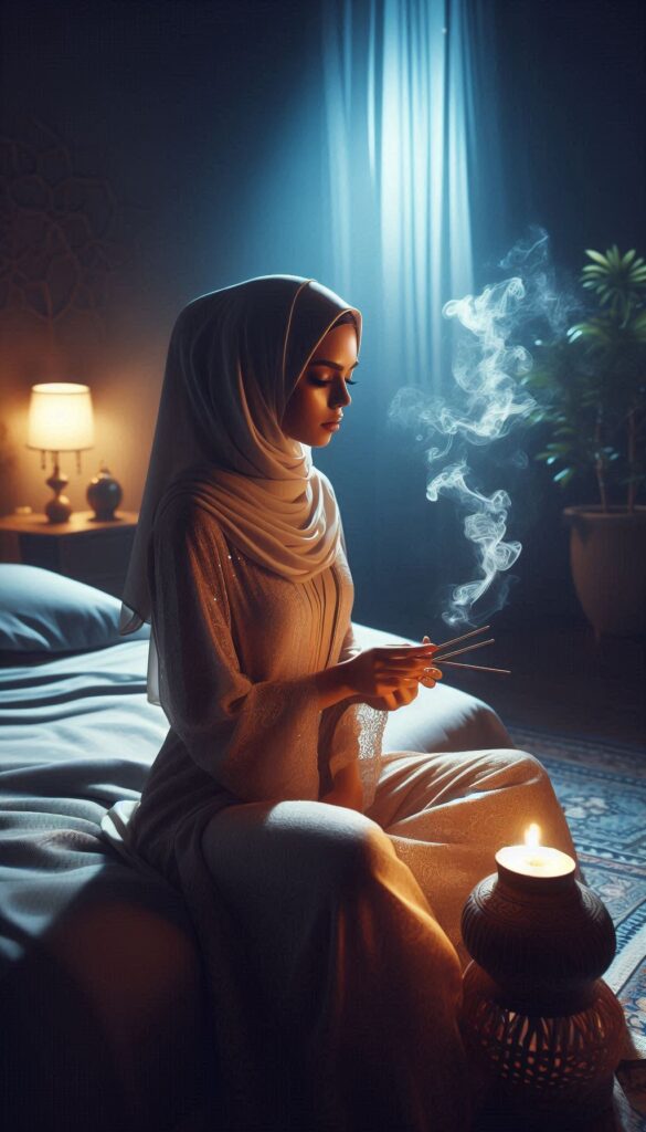 Romantic woman in a hijab book cover