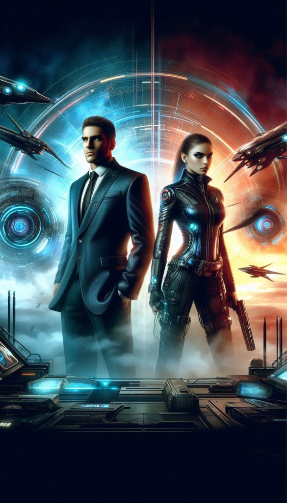 Sci-Fi Duo in High-Tech World book cover