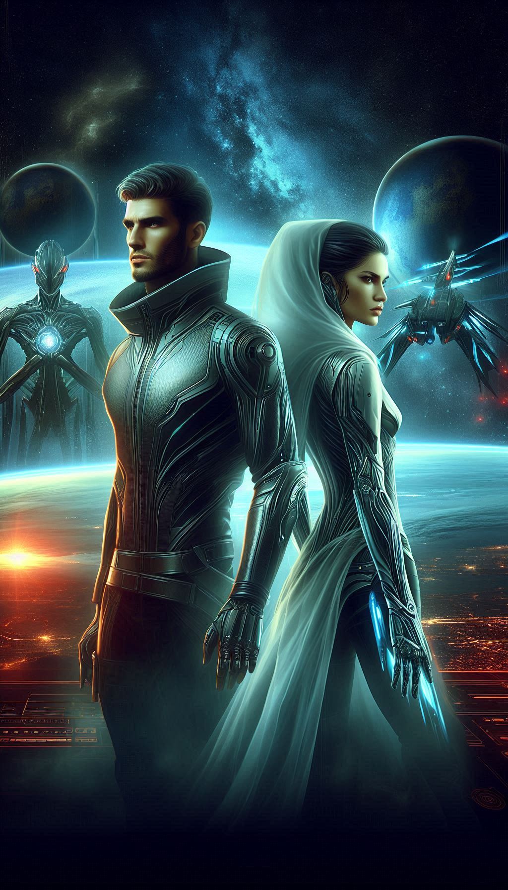 Sci-Fi Duo in High-Tech World book cover