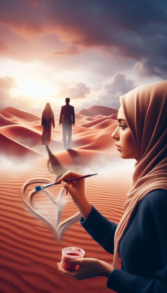 The Mirage of Love hijab woman book cover