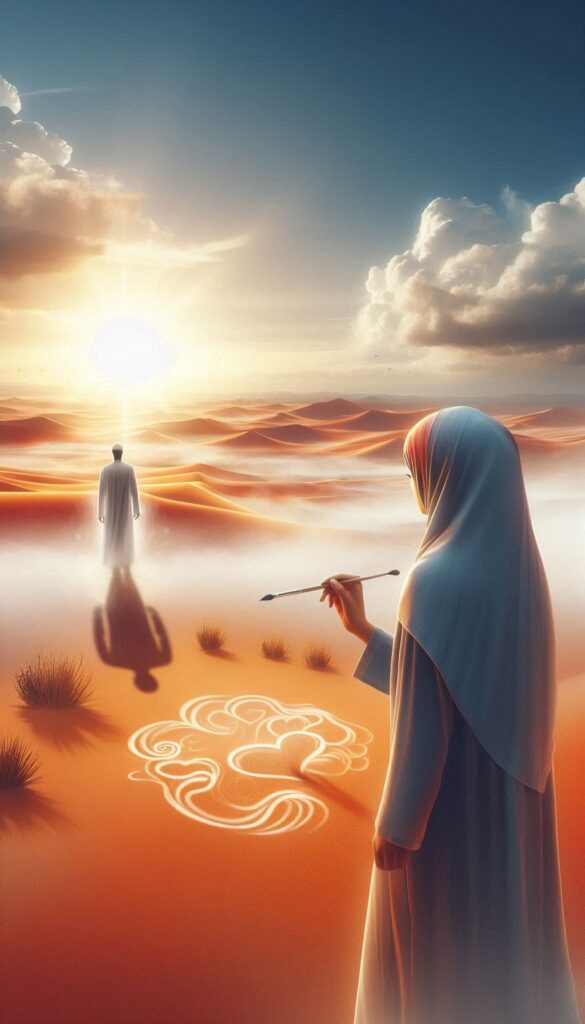 The Mirage of Love hijab woman book cover