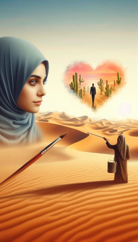 The Mirage of Love hijab woman book cover