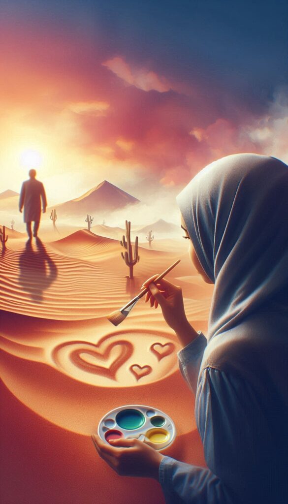 The Mirage of Love hijab woman book cover