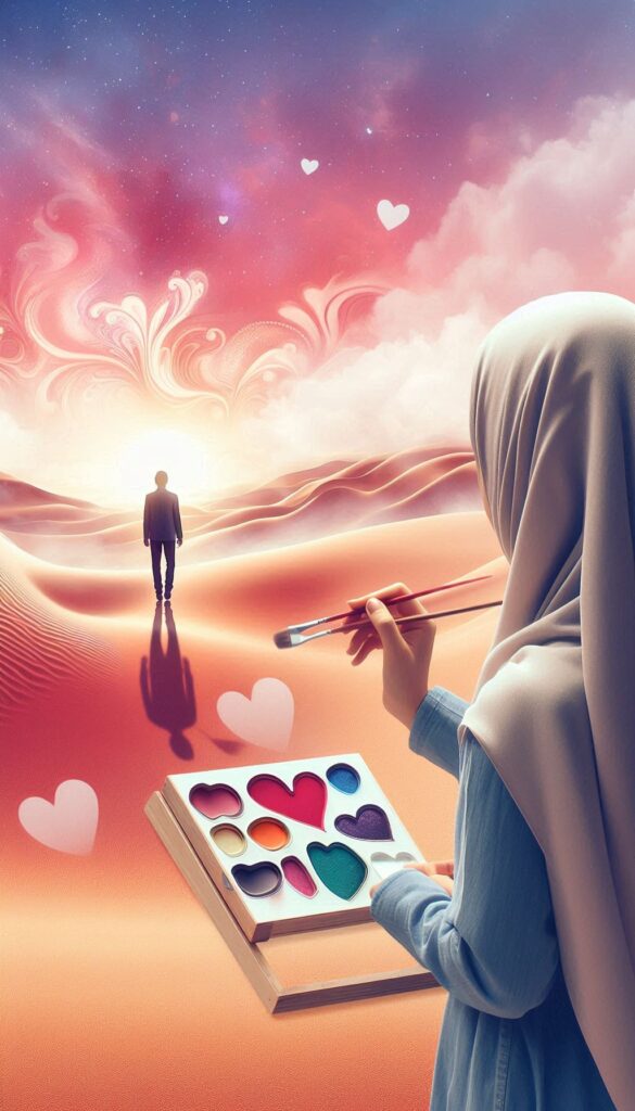 The Mirage of Love hijab woman book cover