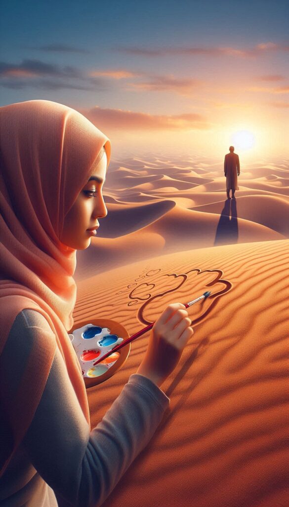 The Mirage of Love hijab woman book cover