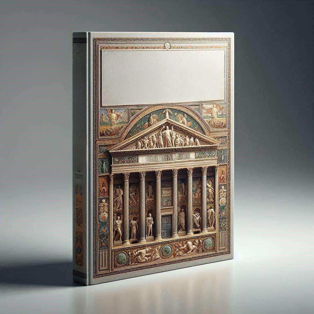 The grand Roman architecture and historical book mockup