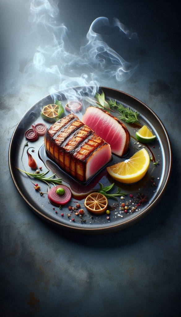 Tuna steak recipe book cover