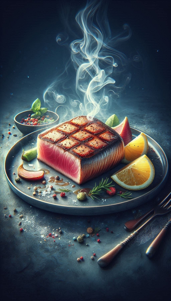 Tuna steak recipe book cover