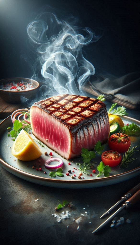 Tuna steak recipe book cover