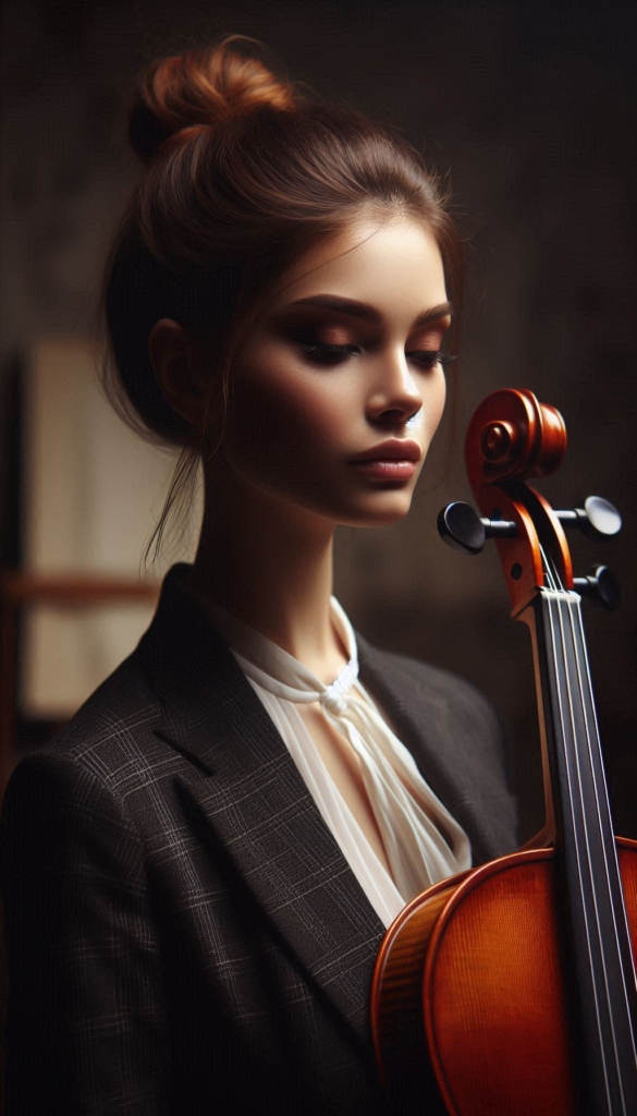 Violinist Embracing Artistic Book Cover