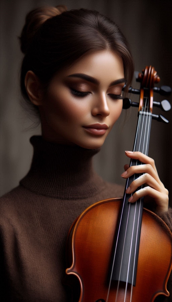 Violinist Embracing Artistic Book Cover