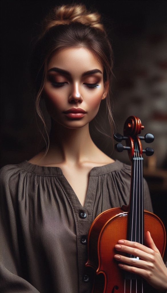 Violinist Embracing Artistic Book Cover