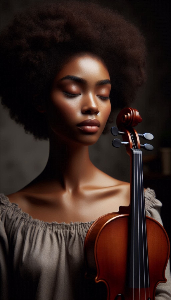 Violinist Embracing Artistic Book Cover