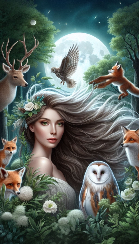 Woodland Enchantress with Animals book cover