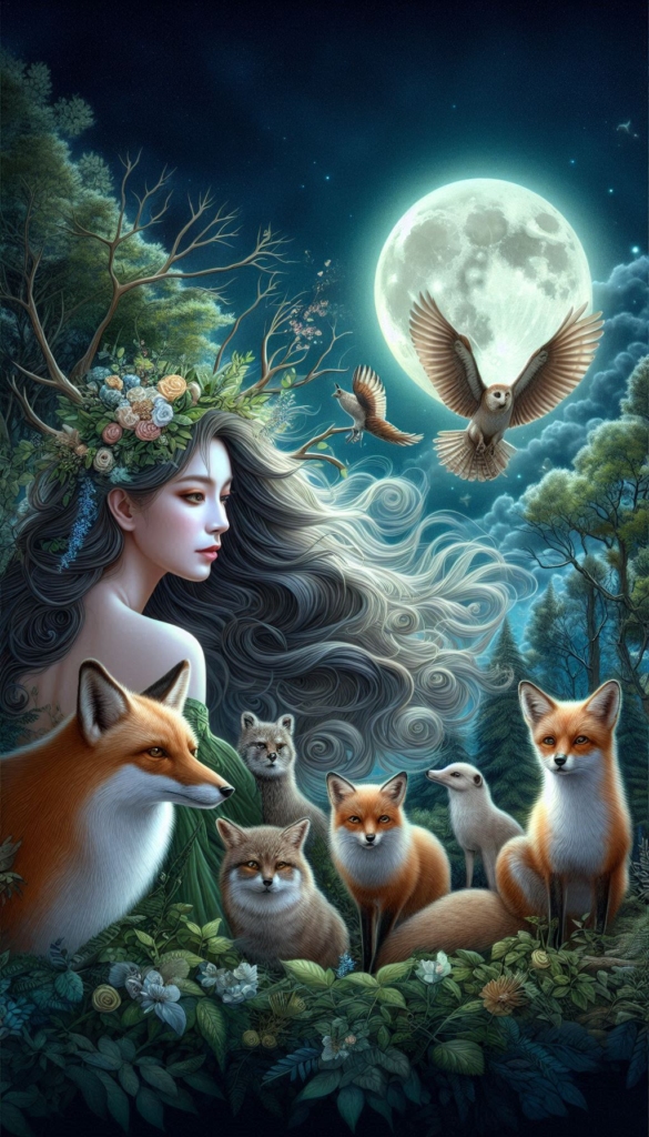 Woodland Enchantress with Animals book cover