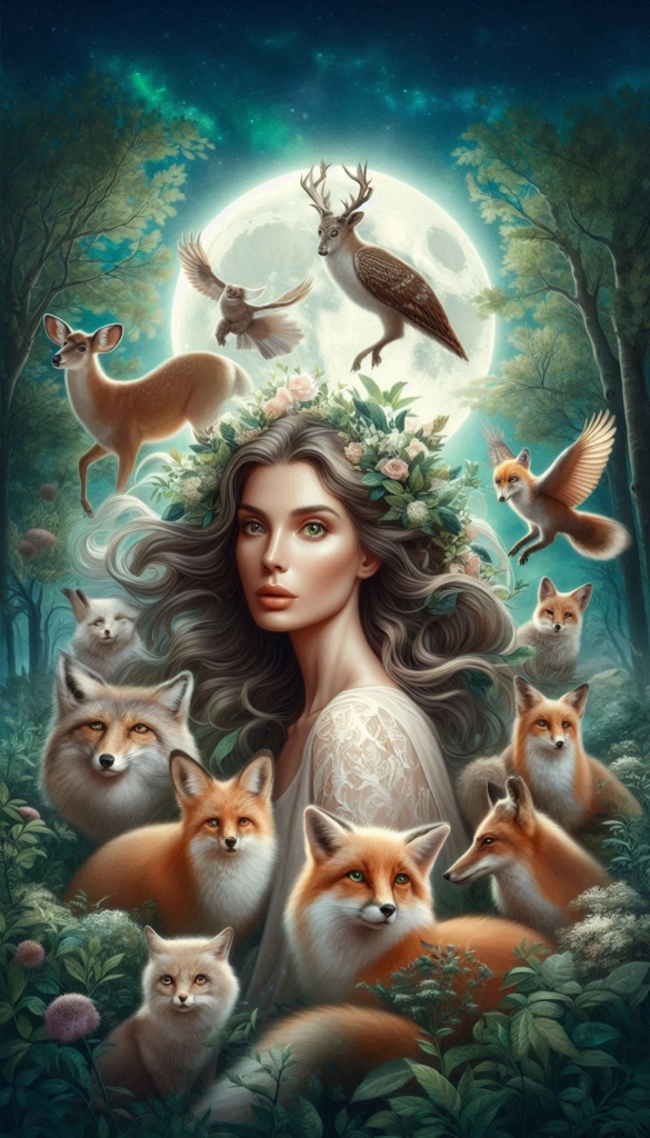 Woodland Enchantress with Animals book cover