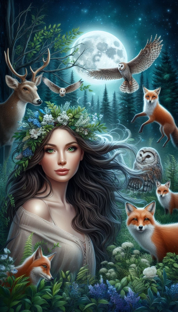 Woodland Enchantress with Animals book cover