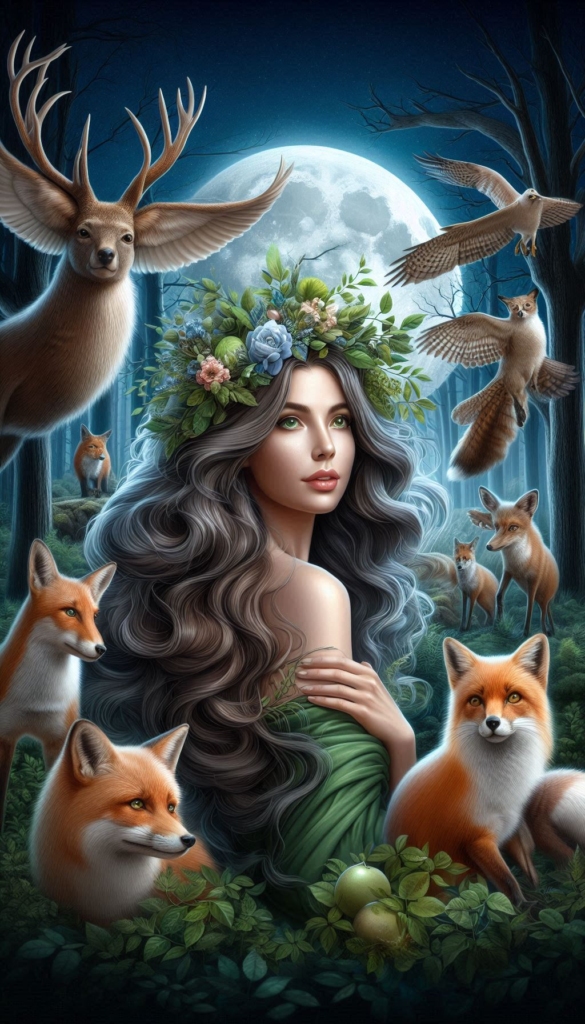 Woodland Enchantress with Animals book cover