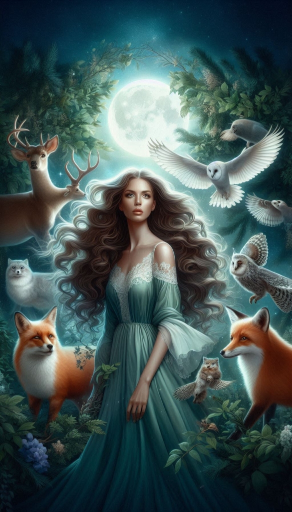 Woodland Enchantress with Animals book cover