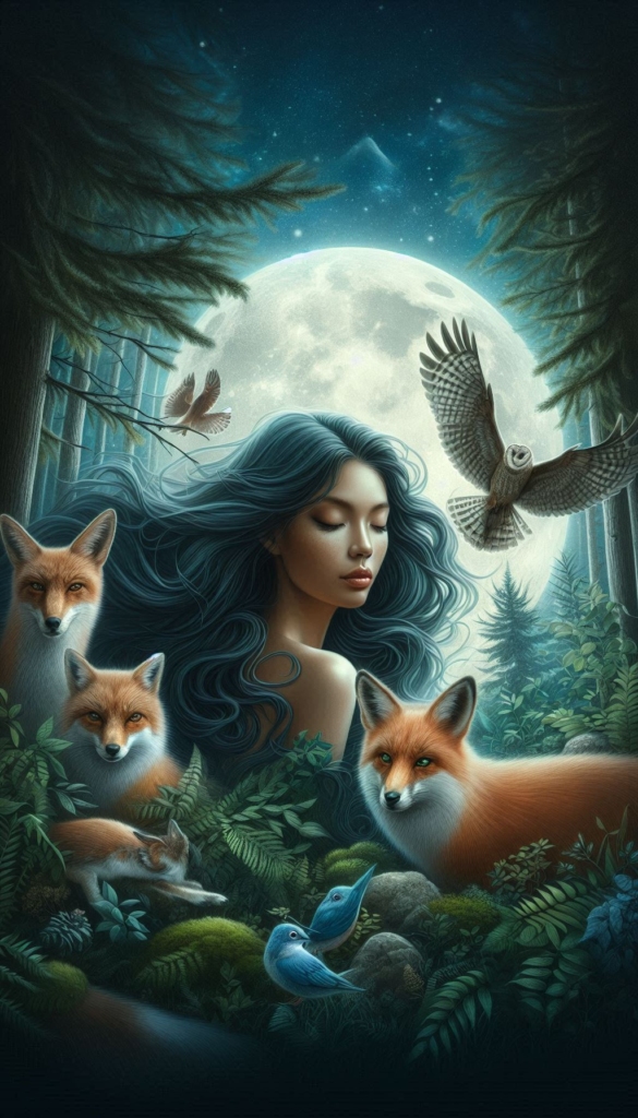 Woodland Enchantress with Animals book cover