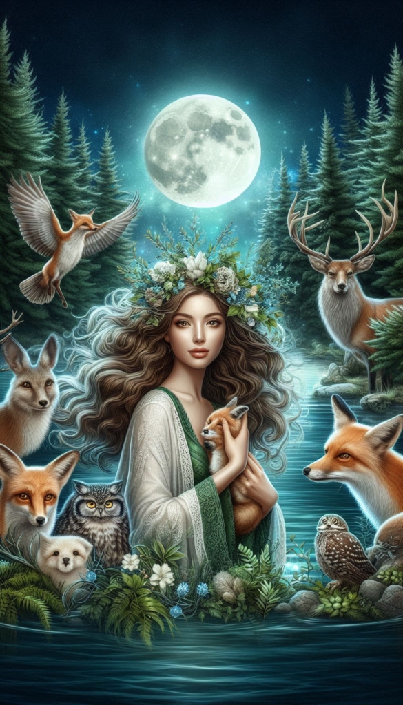 Woodland Enchantress with Animals book cover