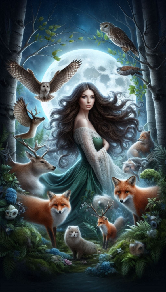 Woodland Enchantress with Animals book cover