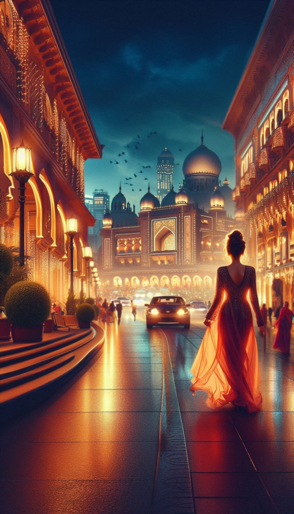 woman walking on the city street book cover