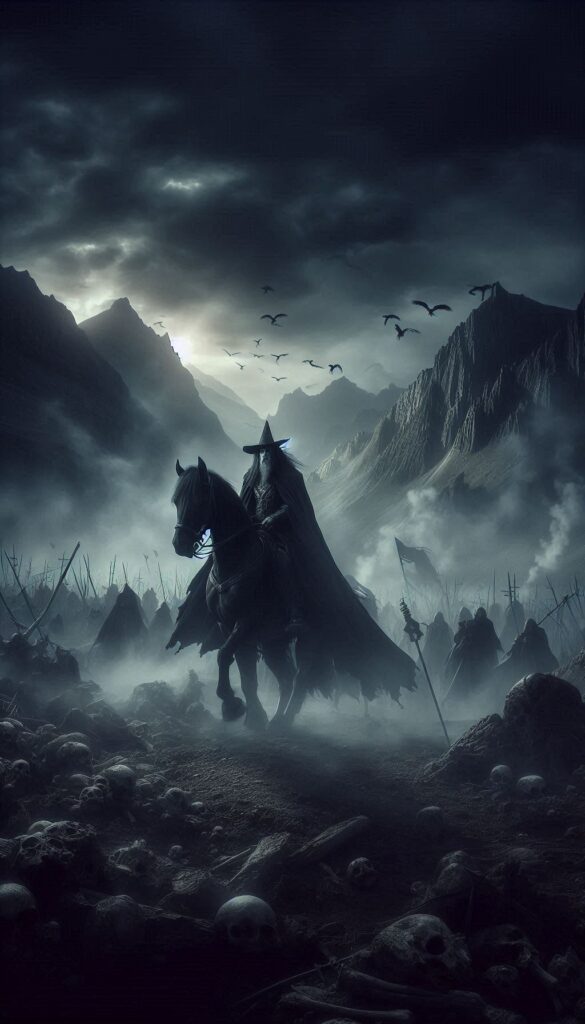 Menacing wizard on a horse Book Covers