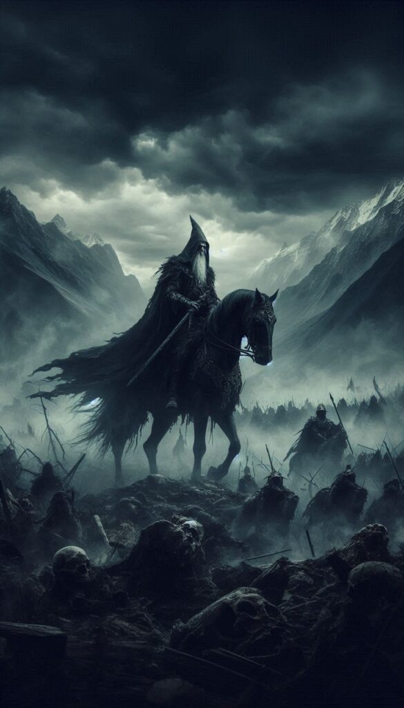 Menacing wizard on a horse Book Covers