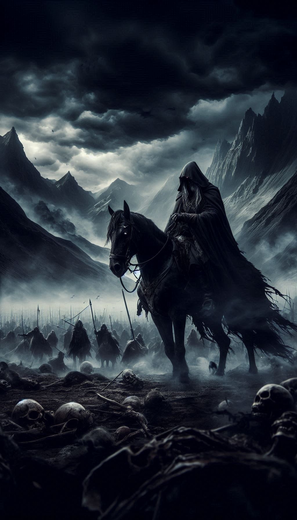 Menacing wizard on a horse Book Covers