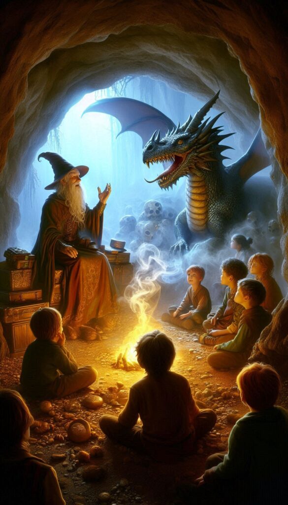 The Dragon Secret Cave children book cover