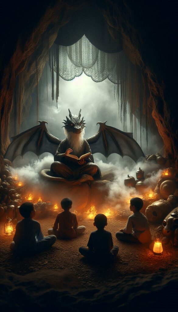 The Dragon Secret Cave children book cover