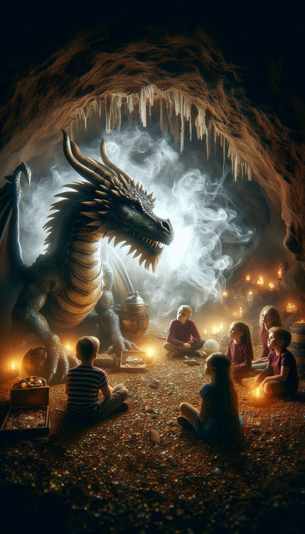 The Dragon Secret Cave children book cover