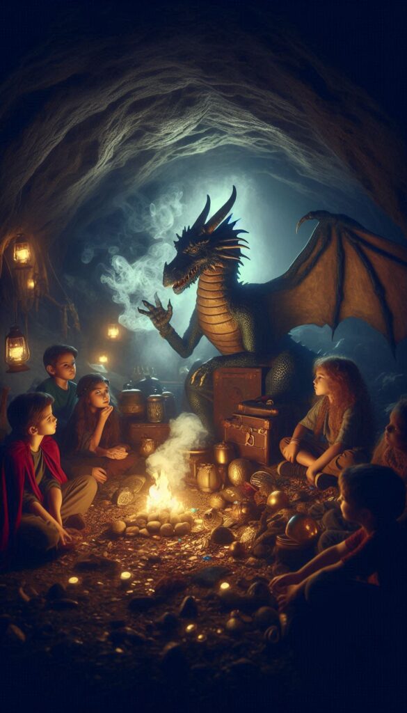 The Dragon Secret Cave children book cover