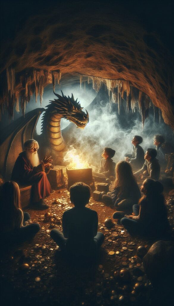 The Dragon Secret Cave children book cover