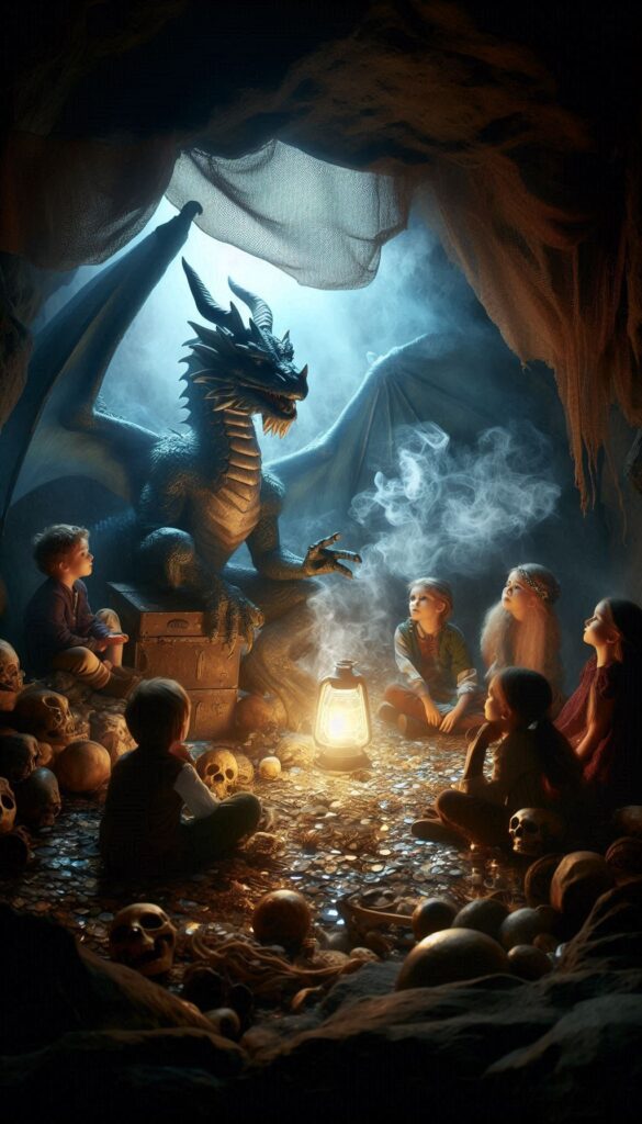 The Dragon Secret Cave children book cover