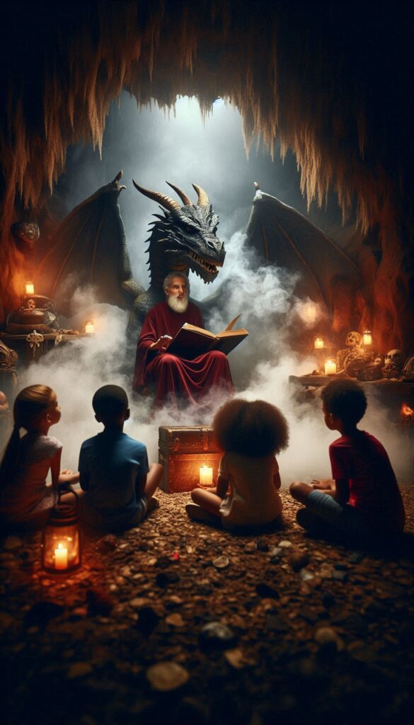 The Dragon Secret Cave children book cover