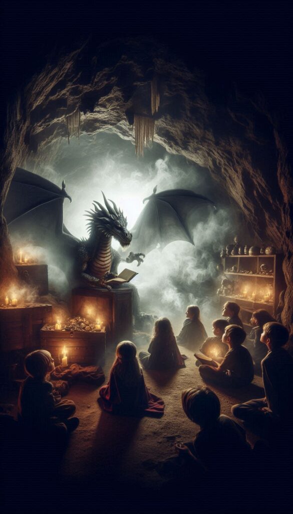 The Dragon Secret Cave children book cover