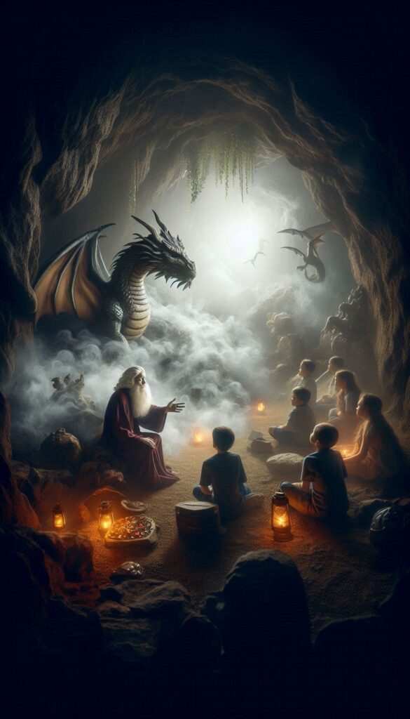 The Dragon Secret Cave children book cover