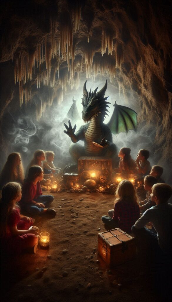 The Dragon Secret Cave children book cover