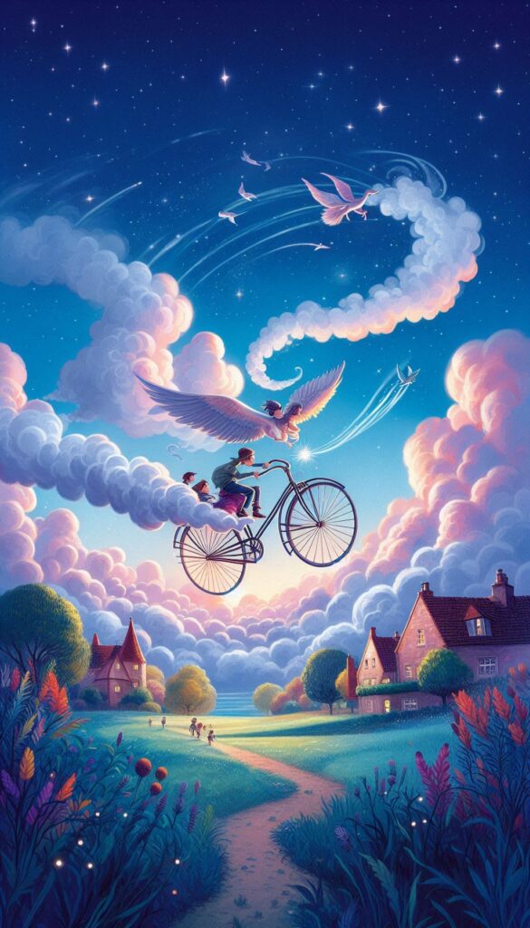 The Flying Bicycle children book cover