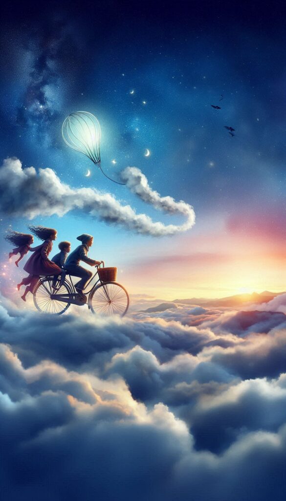 The Flying Bicycle children book cover